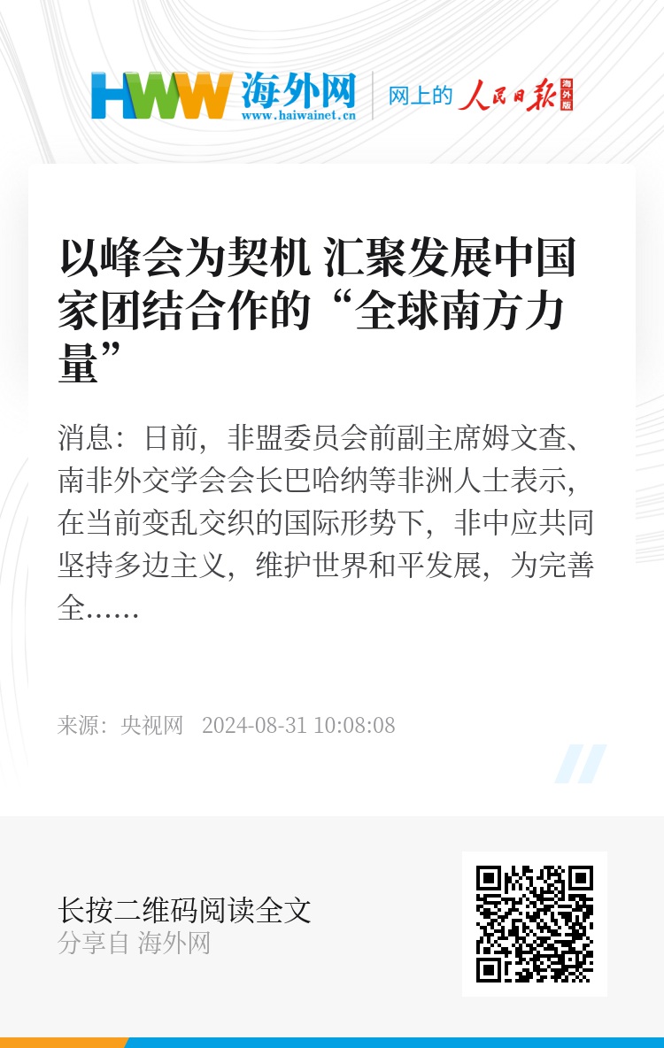 汇全球南方合力，携手促进世界和平发展