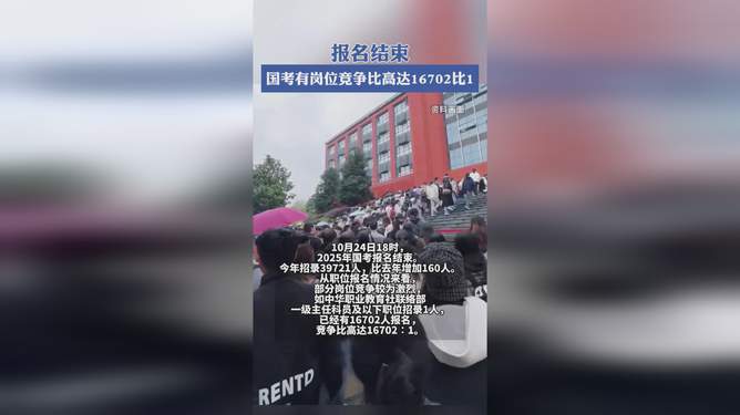 国考热门岗位竞争激烈，高达16702比1的竞争比例引热议